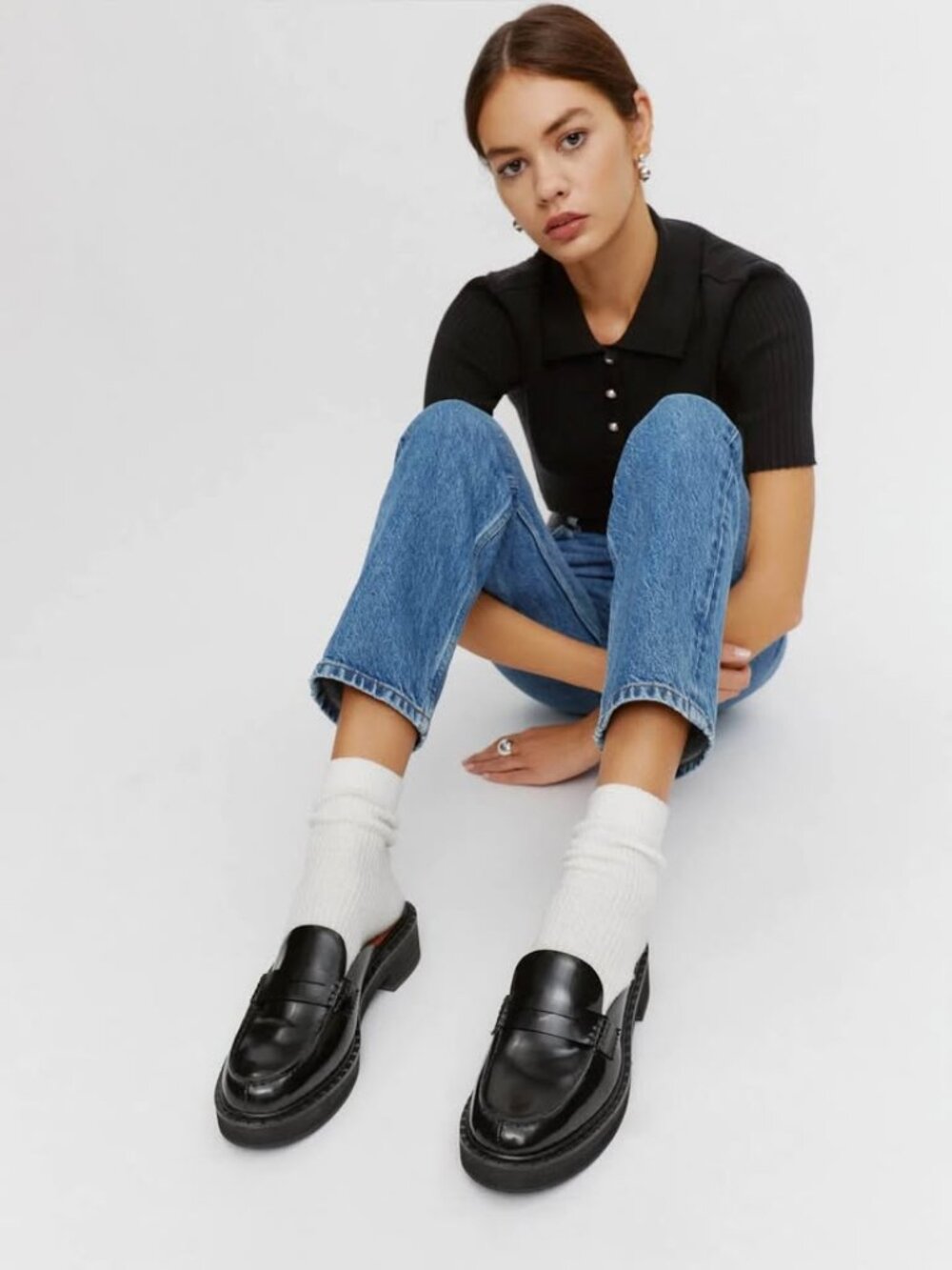 Reformation Angie Loafer Mule (Size 5)
